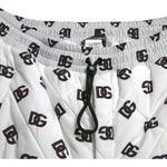 Dolce & Gabbana White Logo DG Print Men Jogger Sweatpants Pants PAN75079-52