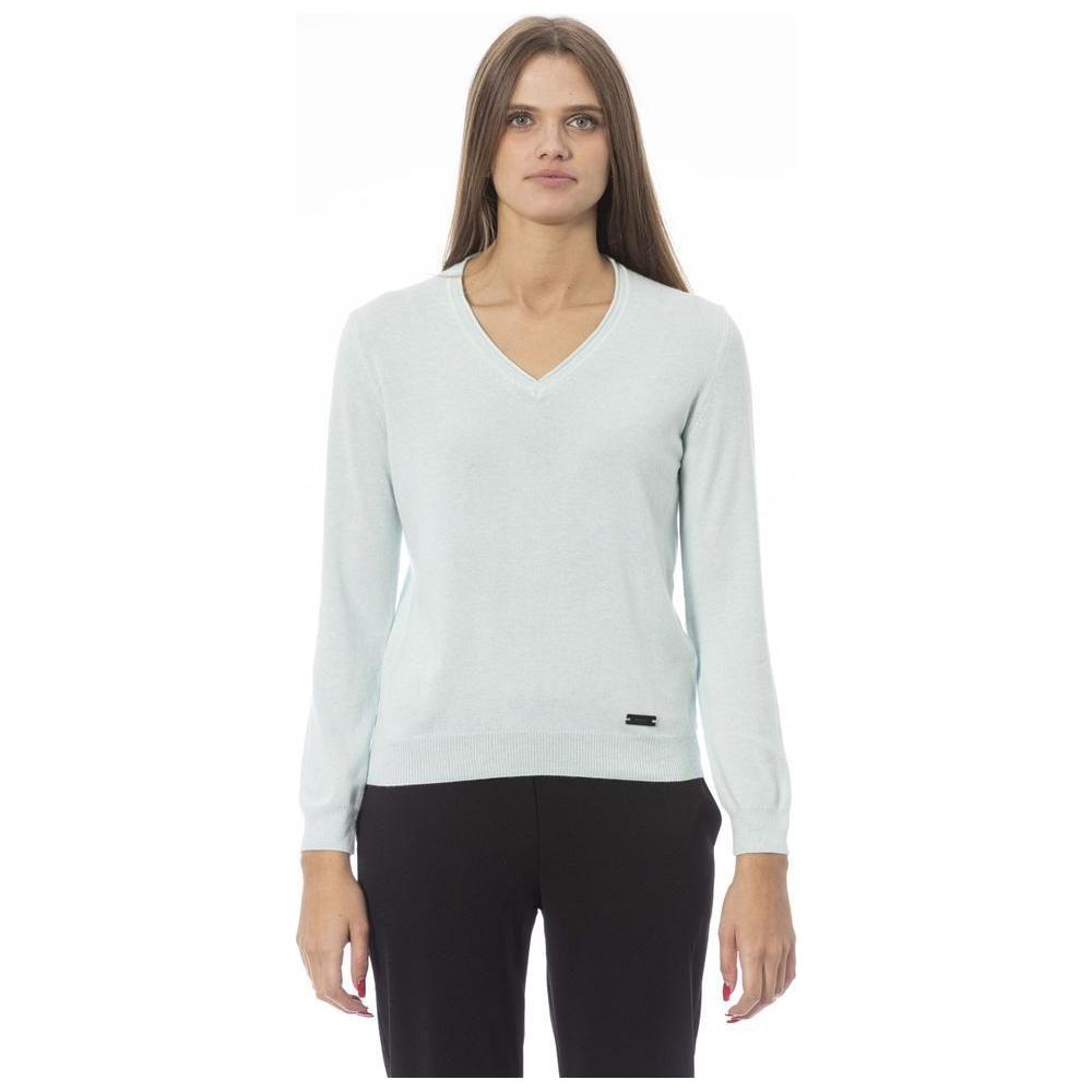 Baldinini Trend Light Blue Cashmere Women Sweater Baldinini Trend Dark Slate Gray