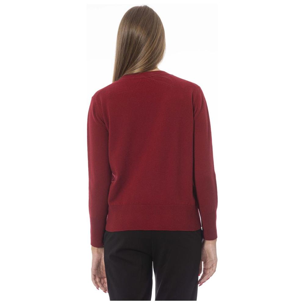 Baldinini Trend Red Wool Women Sweater Baldinini Trend Saddle Brown