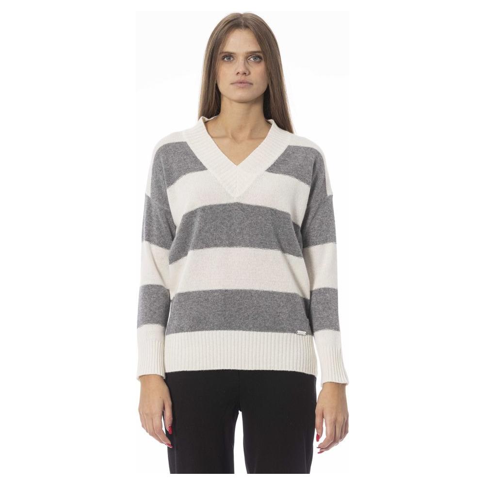 Baldinini Trend Gray Wool Women Sweater BA-23850-M