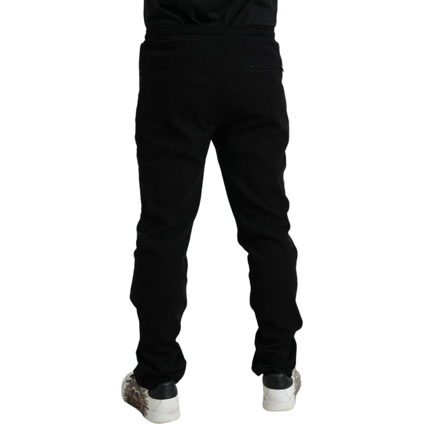 Dolce & Gabbana Black Cotton Blend Jogger Sweatpants Pants PAN75086-54