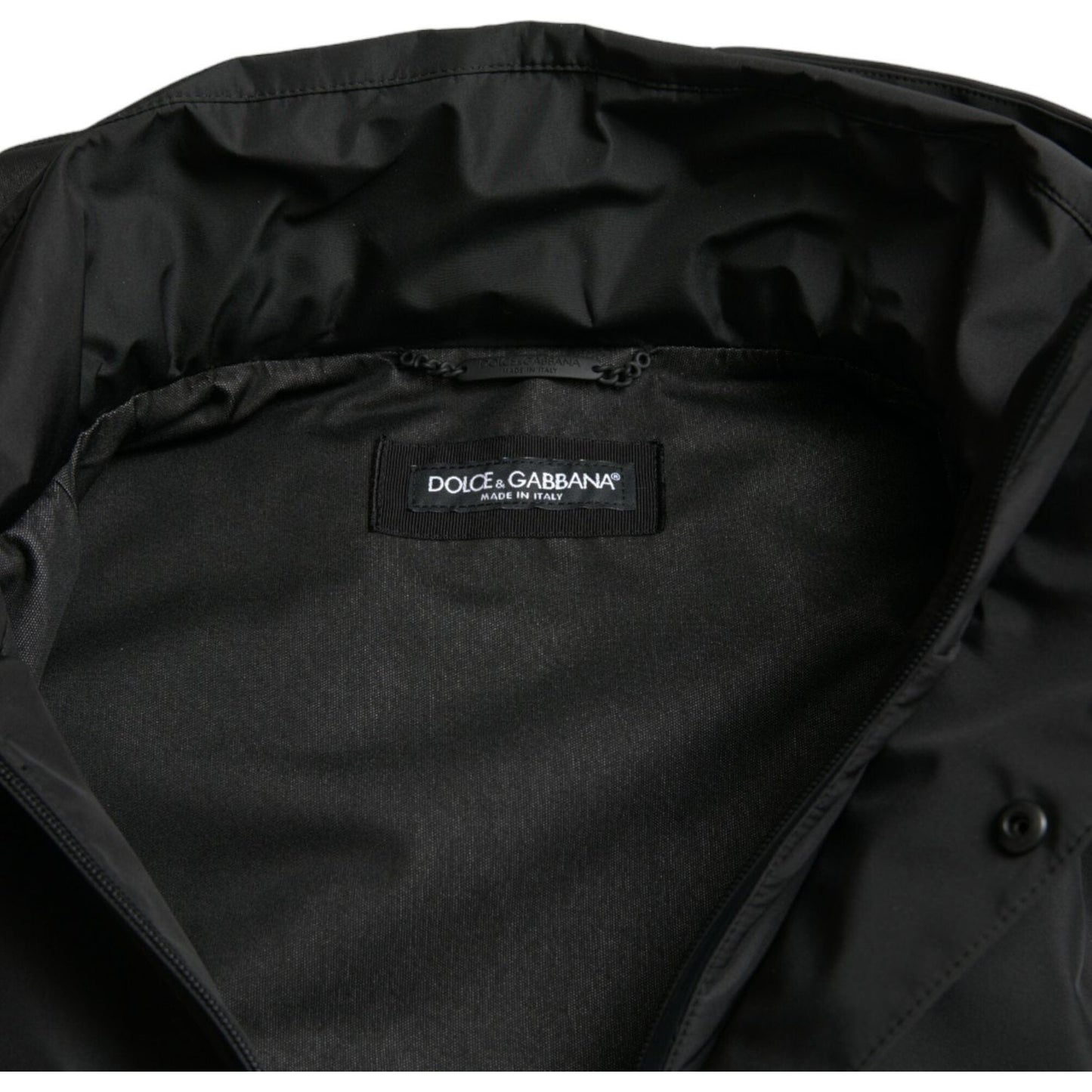 Dolce & Gabbana Sleek Black Windbreaker Jacket Dolce & Gabbana Black