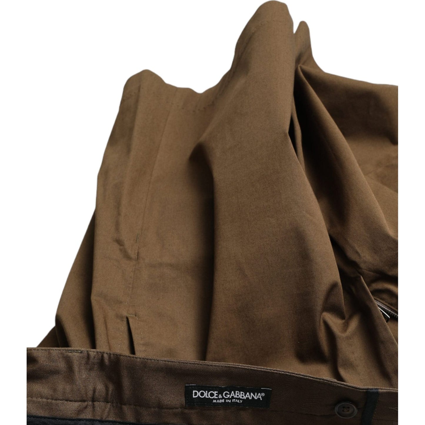 Dolce & Gabbana Chic Brown Bermuda Shorts with Logo Detail Dolce & Gabbana Dark Olive Green