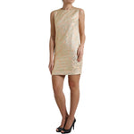 Dolce & Gabbana Metallic Floral Jacquard A-line Mini Dress DR28961-40