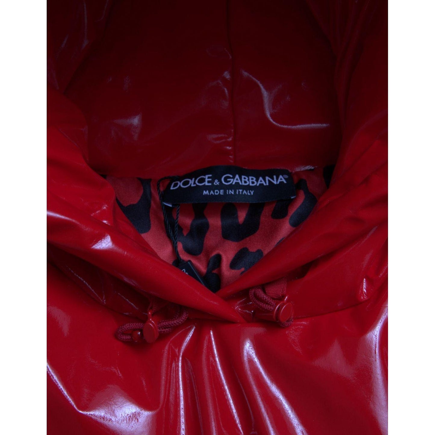 Dolce & Gabbana Chic Shiny Red Cropped Jacket Dolce & Gabbana Dark Red