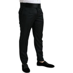 Dolce & Gabbana Black Wool Slim Fit Formal Trouser Dress Pants PAN75052-50