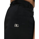 Dolce & Gabbana Black Wool Stretch High Waist Skinny Pants PAN74963-40