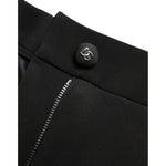 Dolce & Gabbana Black Wool Stretch High Waist Skinny Pants PAN74963-40