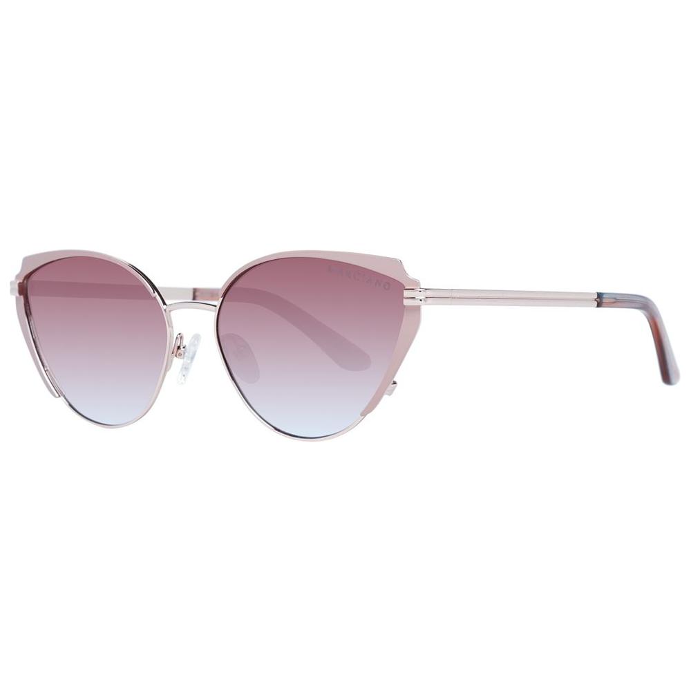 Marciano by Guess rose gold cat eye sunglasses for women with full-rim metal frame and gradient multicolor lenses, 100% UVA & UVB protection.