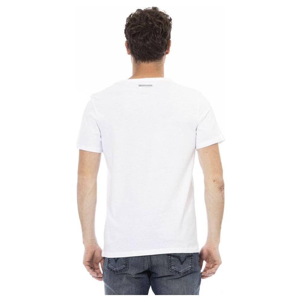 Bikkembergs White Cotton Men T-Shirt Bikkembergs Dark Slate Gray