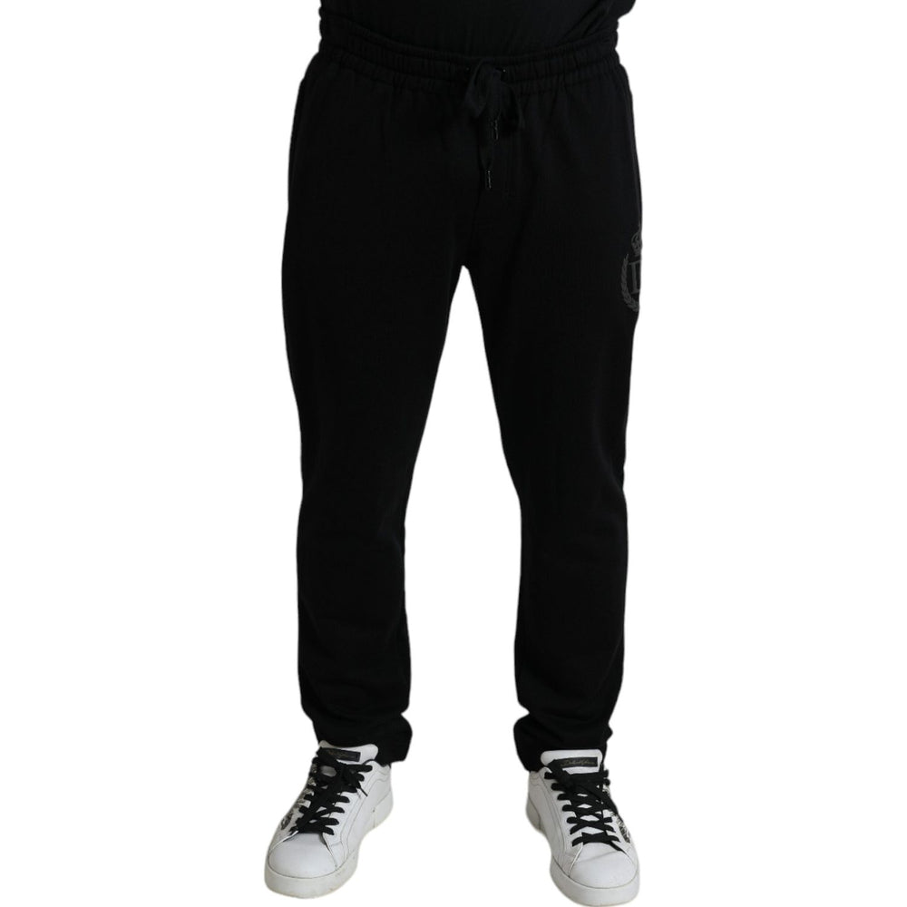 Dolce & Gabbana Black DG Logo Skinny Jogger Sweatpants Pants PAN74991-56
