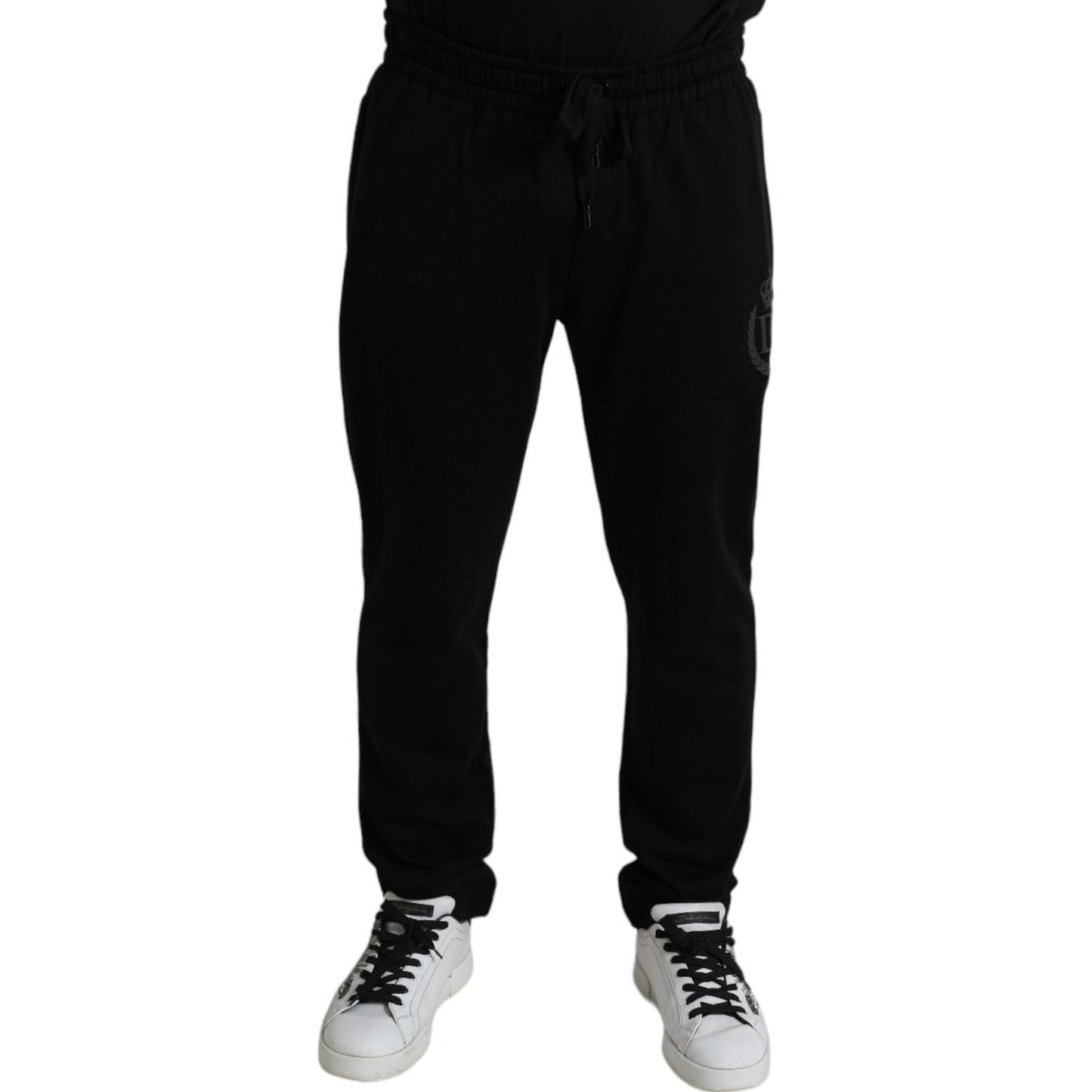 Dolce & Gabbana Black DG Logo Skinny Jogger Sweatpants Pants PAN74991-56