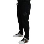Dolce & Gabbana Black DG Logo Skinny Jogger Sweatpants Pants PAN74991-56