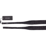 Dolce & Gabbana Gray Black Wool Bow Tie MOM24152