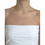 Dolce & Gabbana White Nylon Strapless Bodycon Jumpsuit Dress DR281060-40