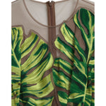 Dolce & Gabbana Green Banana Leaf Sleeveless Long Maxi Dress DR281084-40