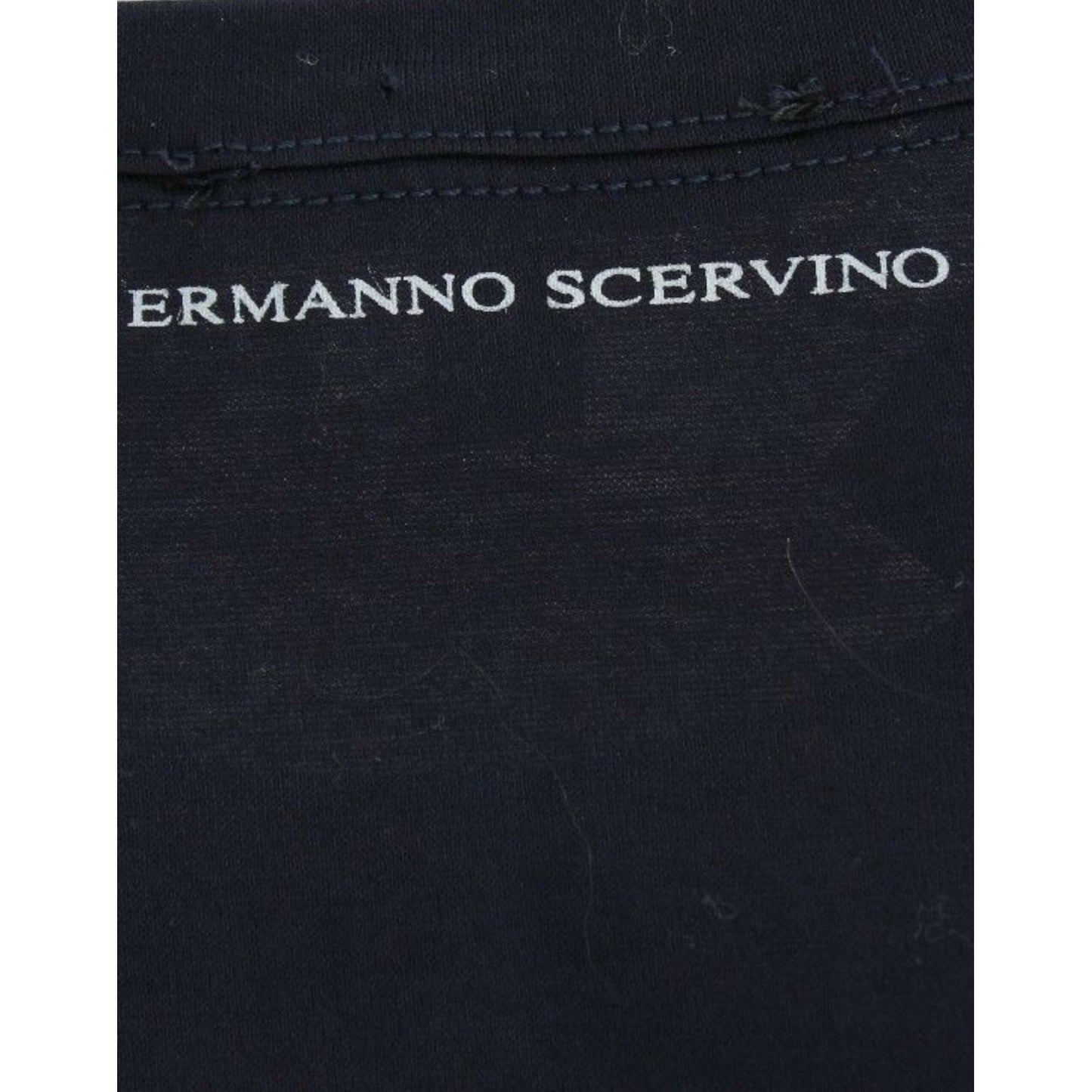 Ermanno Scervino Lingerie Blue Crewneck Cotton Logo T-shirt SIG12588-1