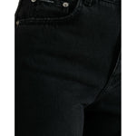 Dolce & Gabbana Black Cotton High Waist Tattered Denim Jeans PAN74988-40