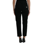 Dolce & Gabbana Black Cotton High Waist Tattered Denim Jeans PAN75000-40