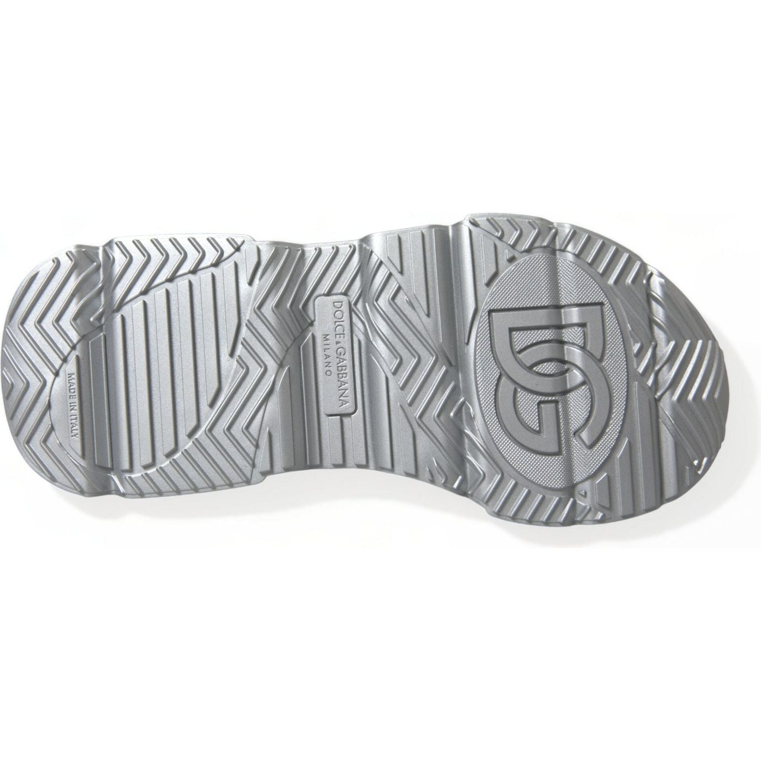 Dolce & Gabbana Silver DAYMASTER Leather Men Casual Sneakers Shoes