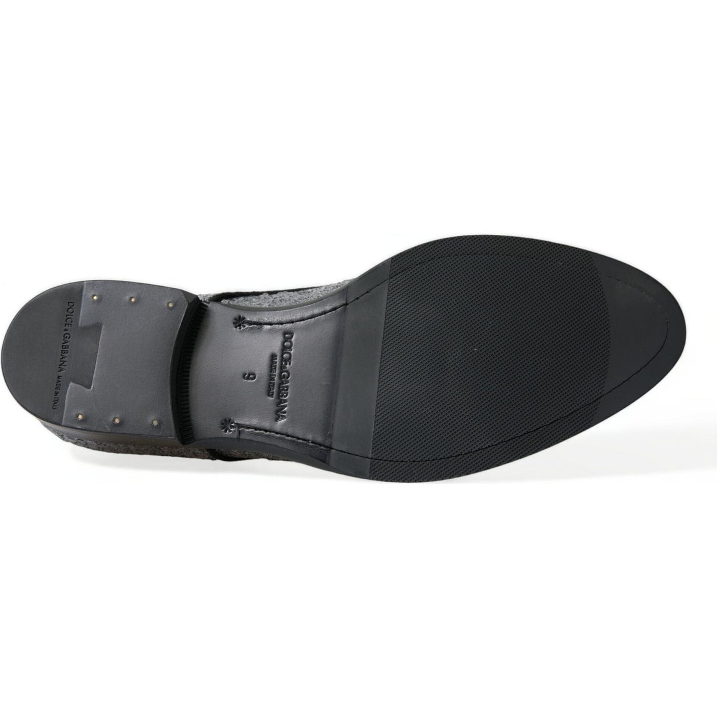 Dolce & Gabbana Silver Sequined Lace Up Men Derby Dress Shoes