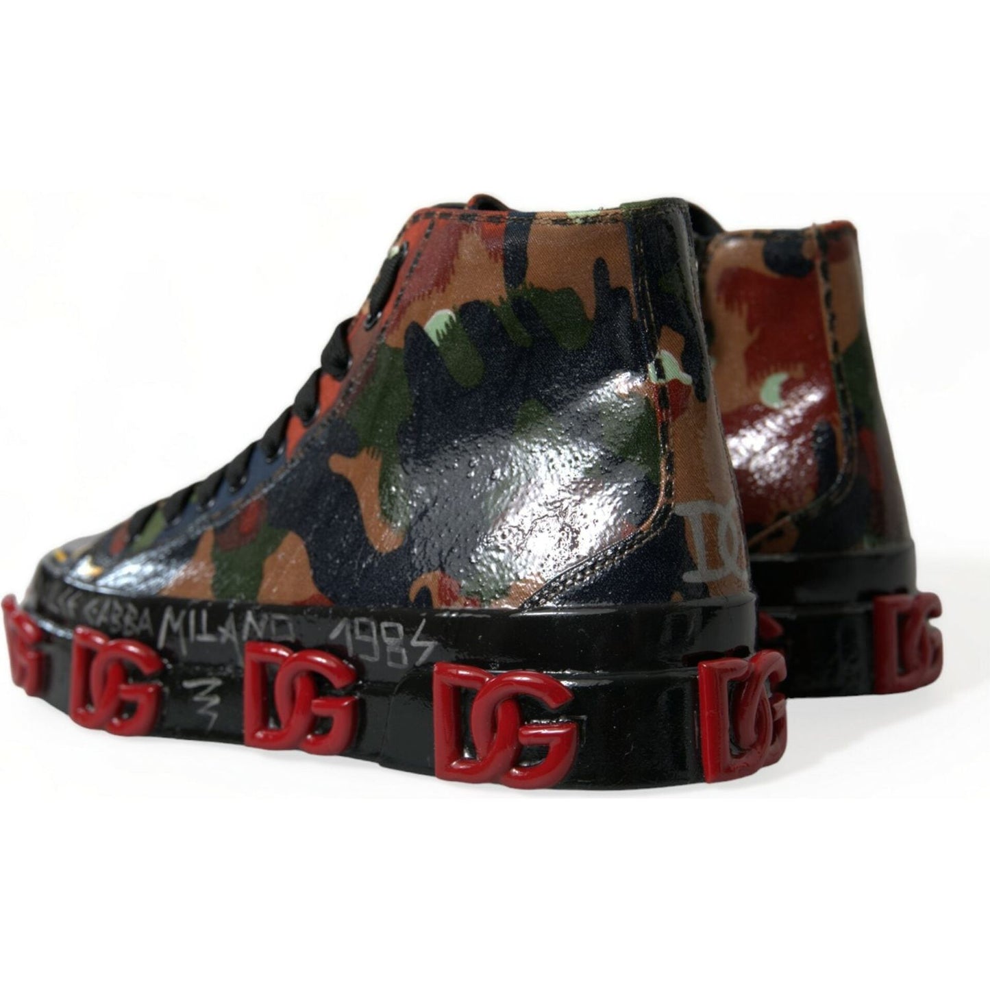 Dolce & Gabbana Chic Multicolor High-Top Sneakers Dolce & Gabbana Dark Slate Gray
