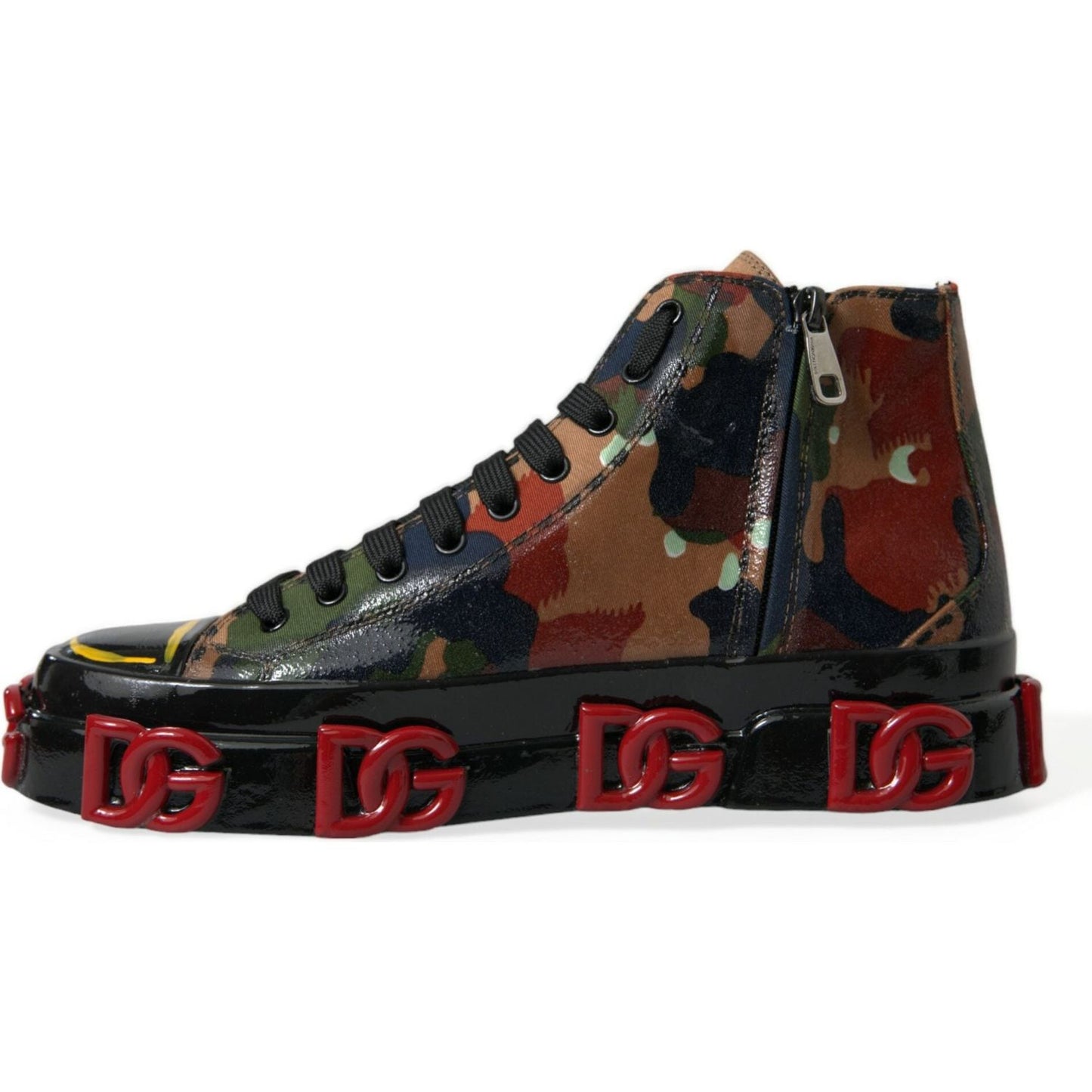 Dolce & Gabbana Chic Multicolor High-Top Sneakers Dolce & Gabbana Dark Slate Gray