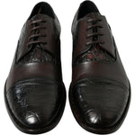 Dolce & Gabbana Brown Exotic Leather Formal Men Dress Shoes MV5414-45