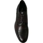 Dolce & Gabbana Brown Exotic Leather Formal Men Dress Shoes MV5414-45