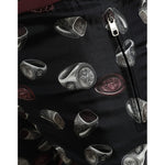 Dolce & Gabbana Black Ring Silk Jogging Trousers Pants PAN74869-46