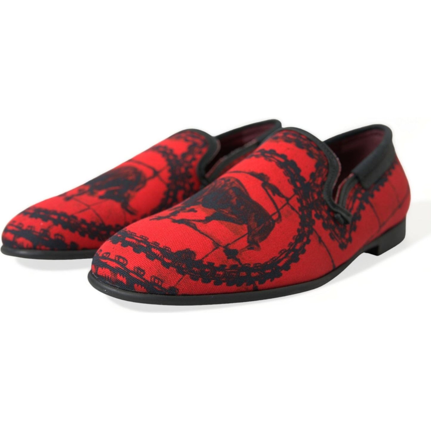 Dolce & Gabbana Torero-Inspired Luxe Red & Black Loafers Dolce & Gabbana Dark Slate Gray