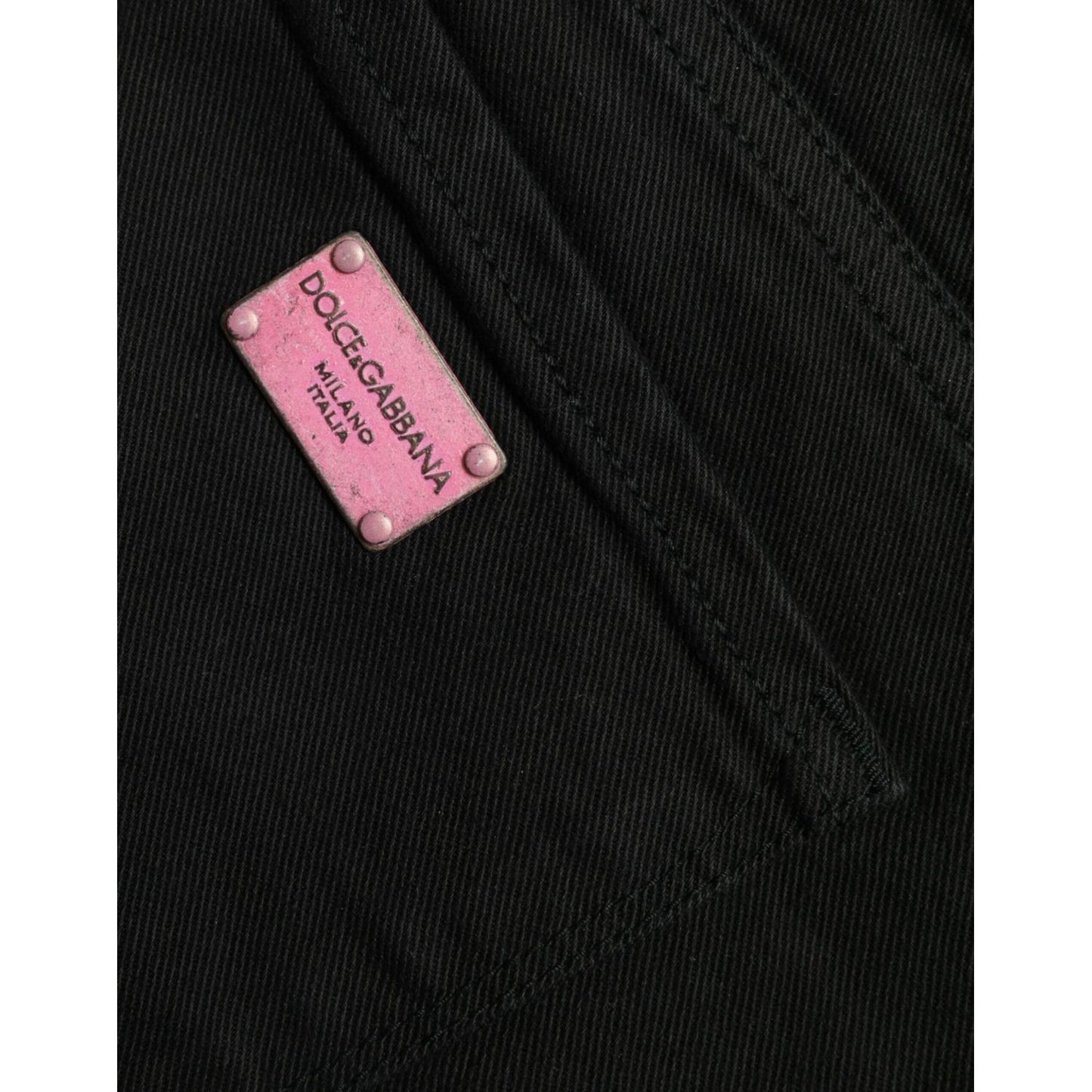 Dolce & Gabbana Black Cotton Mid Waist Skinny Denim Jeans PAN75004-42