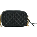 Versace Elegant Small Black Leather Crossbody Bag 8056204191176