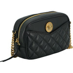 Versace Elegant Small Black Leather Crossbody Bag 8056204191176