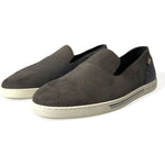 Dolce & Gabbana Blue Suede Caiman Men Loafers Slippers Shoes MV5352-41