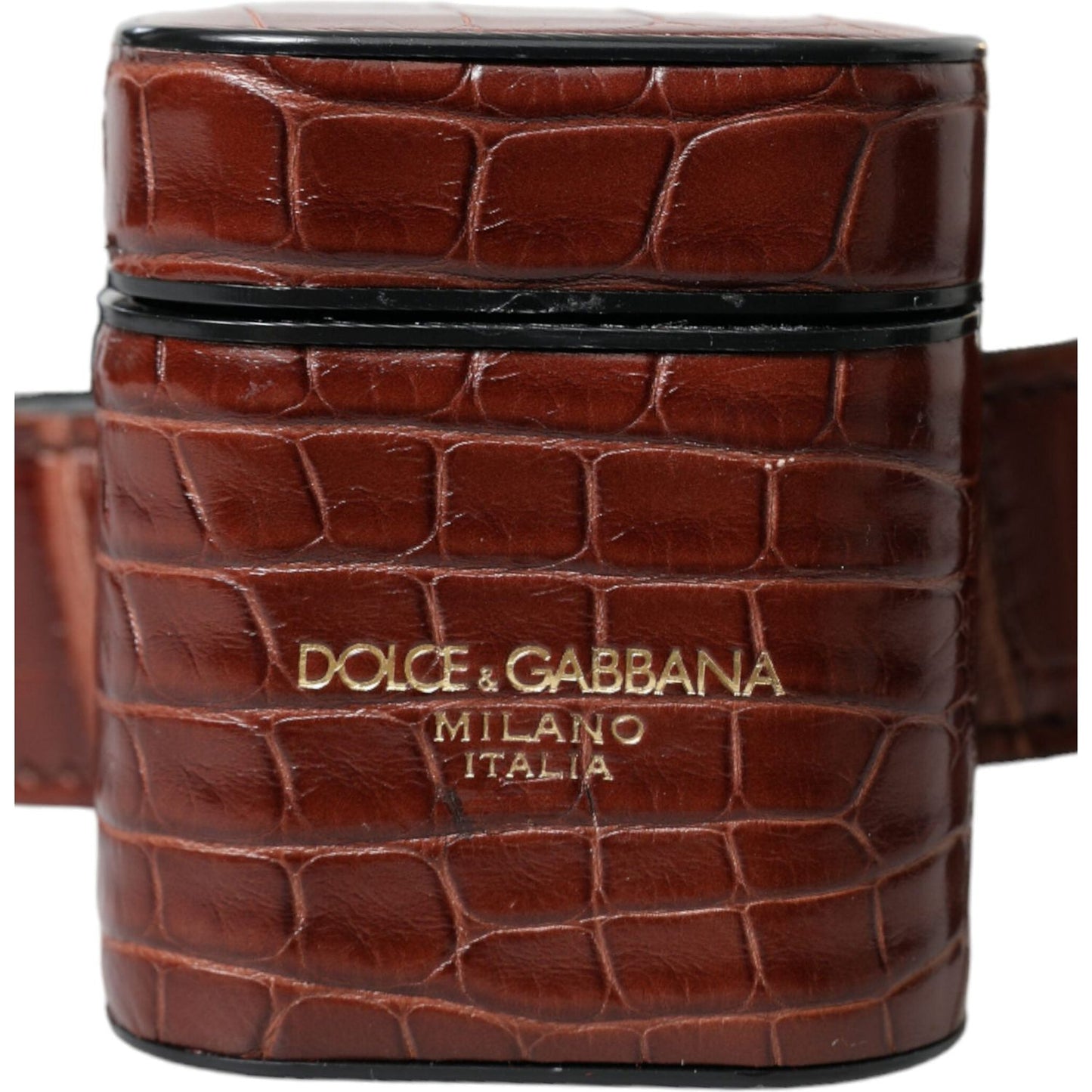 Dolce & Gabbana Elegant Leather Airpod & Coin Purse Duo Dolce & Gabbana Saddle Brown