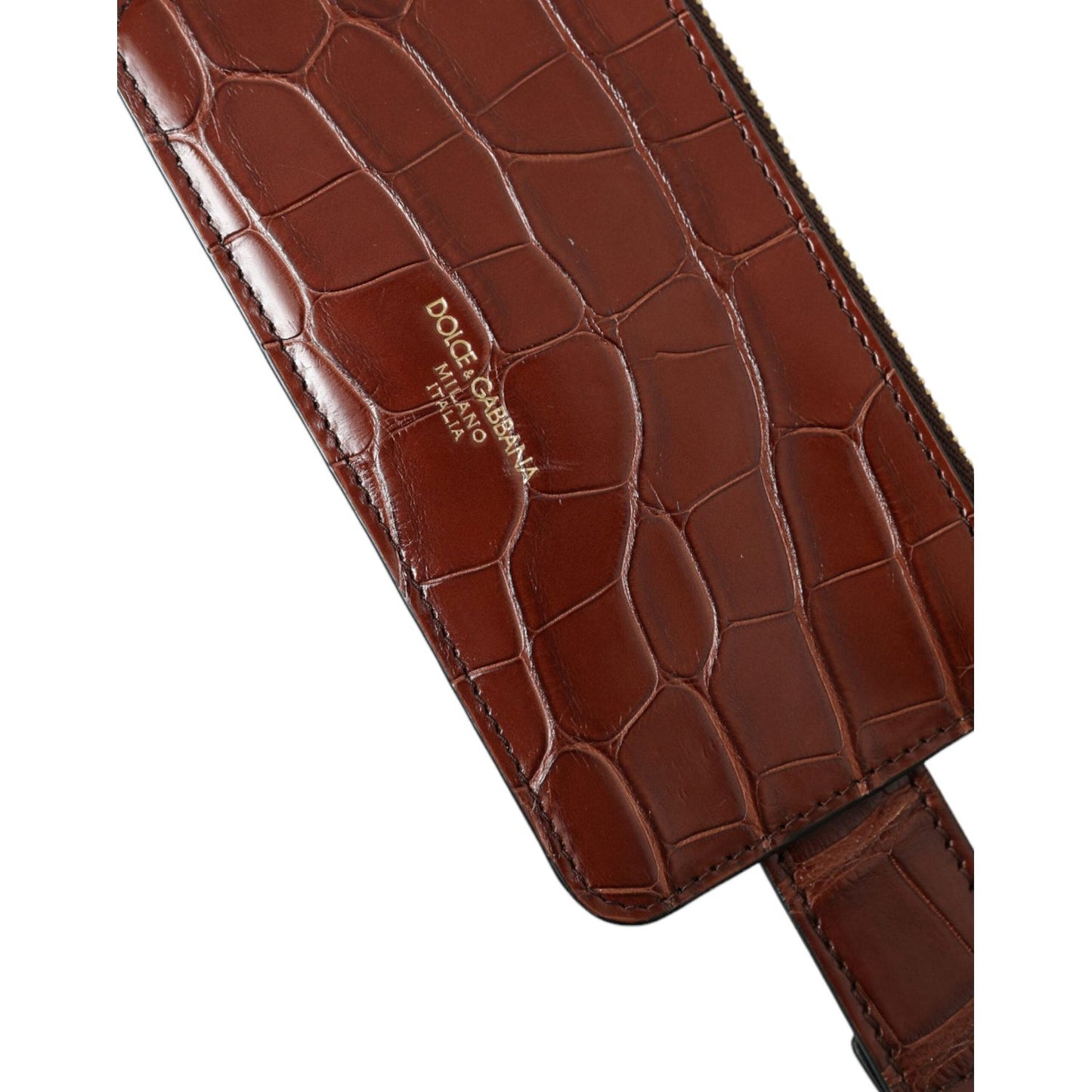 Dolce & Gabbana Elegant Leather Airpod & Coin Purse Duo Dolce & Gabbana Saddle Brown
