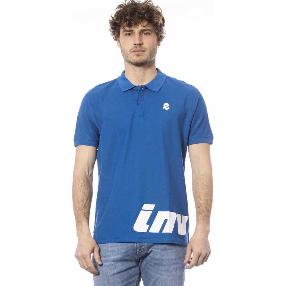 Invicta Blue Cotton Men Polo Shirt Invicta Steel Blue