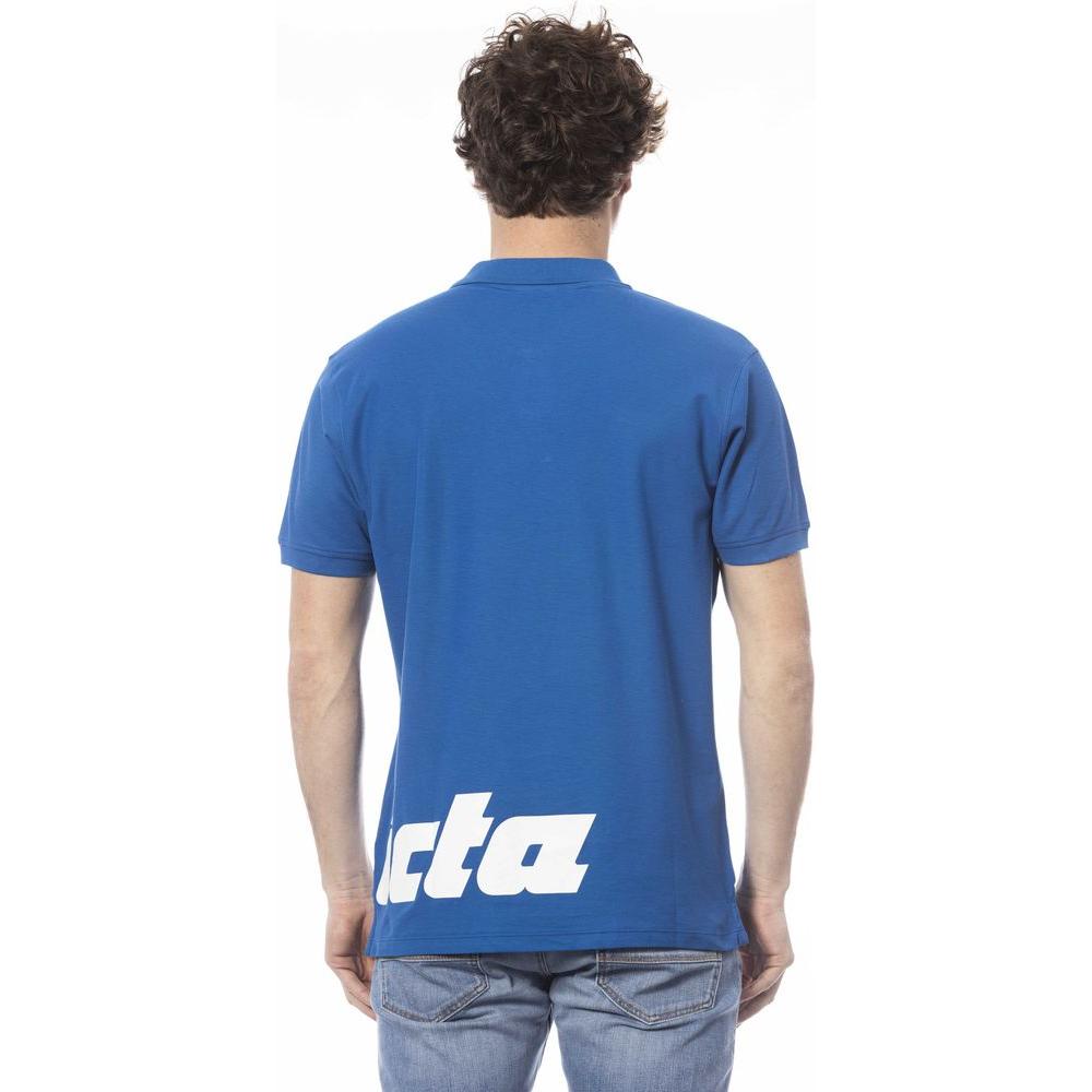 Invicta Blue Cotton Men Polo Shirt Invicta Steel Blue