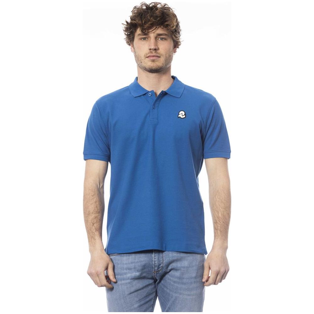 Invicta Blue Cotton Men Polo Shirt Invicta Steel Blue