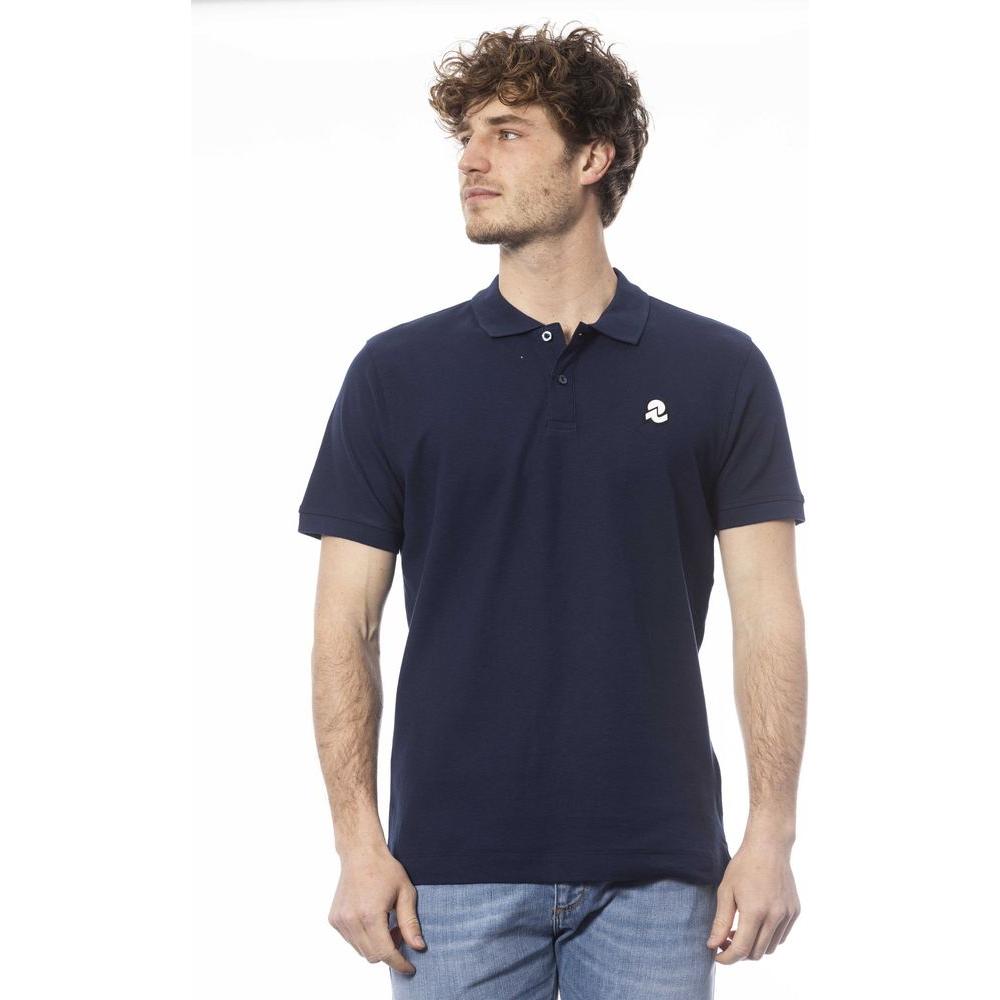 Invicta Blue Cotton Men Polo Shirt Invicta Dark Slate Gray