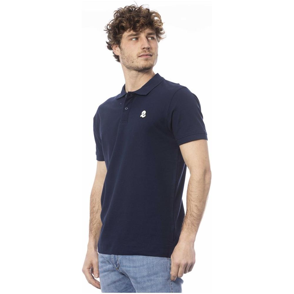 Invicta Blue Cotton Men Polo Shirt Invicta Dark Slate Gray