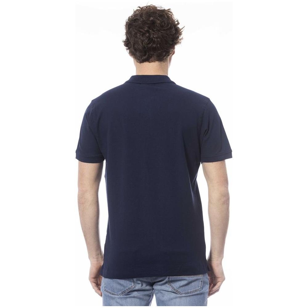 Invicta Blue Cotton Men Polo Shirt Invicta Dark Slate Gray