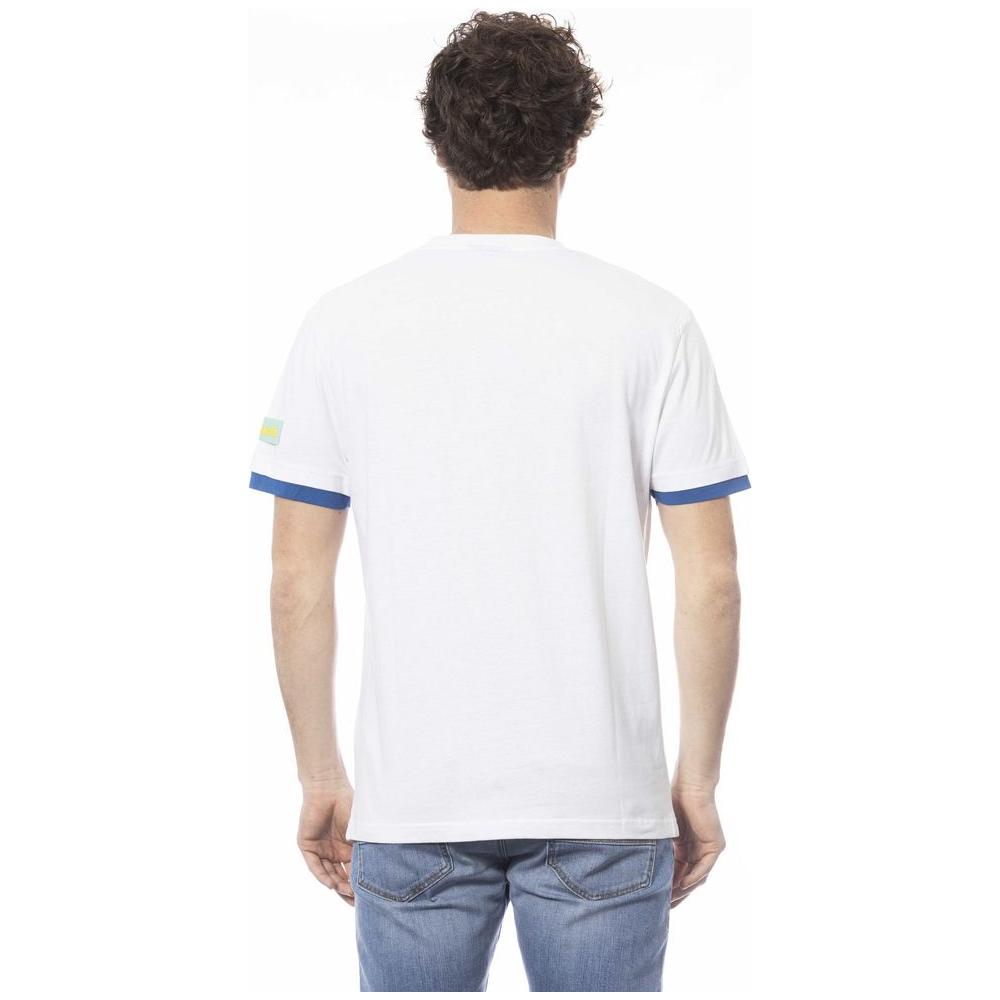 Invicta White Cotton Men T-Shirt Invicta Lavender