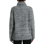 Dolce & Gabbana Gray Cashmere Turtle Neck Pullover Sweater TSH84347-40