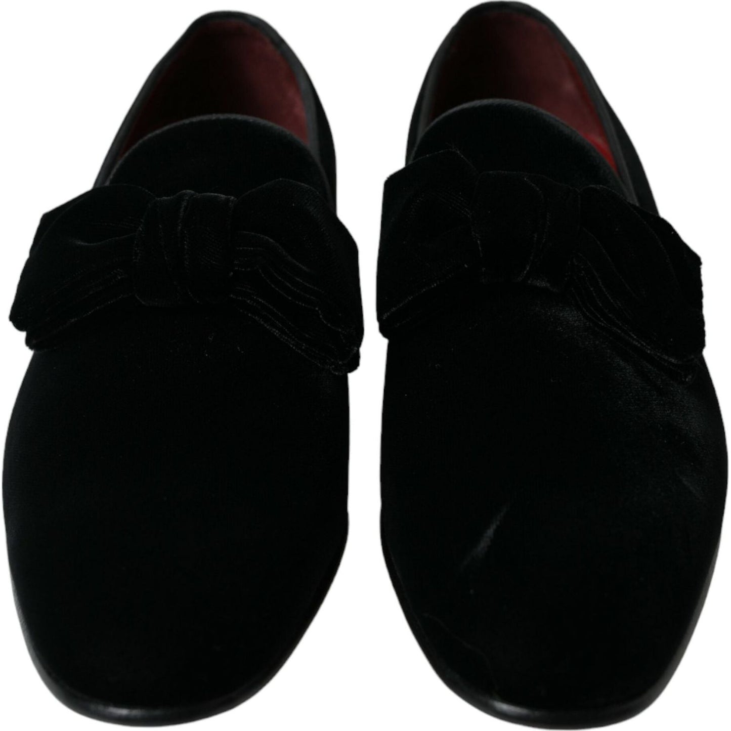 Dolce & Gabbana Elegant Black Velvet Loafers - Men's Luxury Footwear Dolce & Gabbana Black