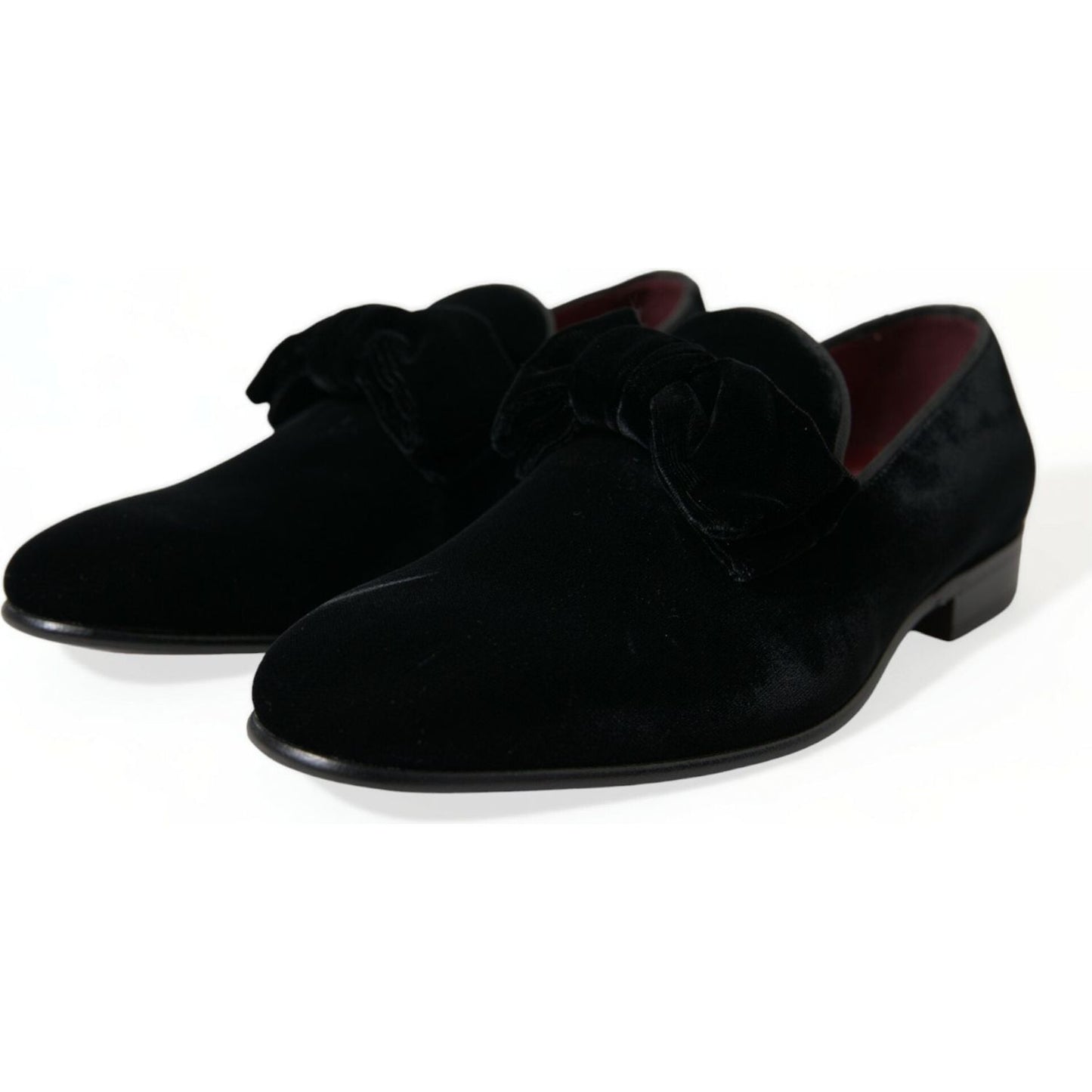 Dolce & Gabbana Elegant Black Velvet Loafers - Men's Luxury Footwear Dolce & Gabbana Lavender