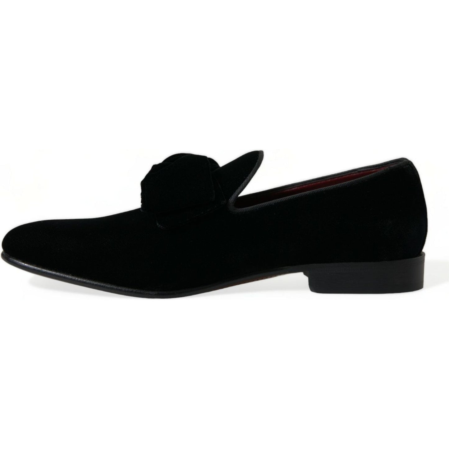 Dolce & Gabbana Elegant Black Velvet Loafers - Men's Luxury Footwear Dolce & Gabbana Black