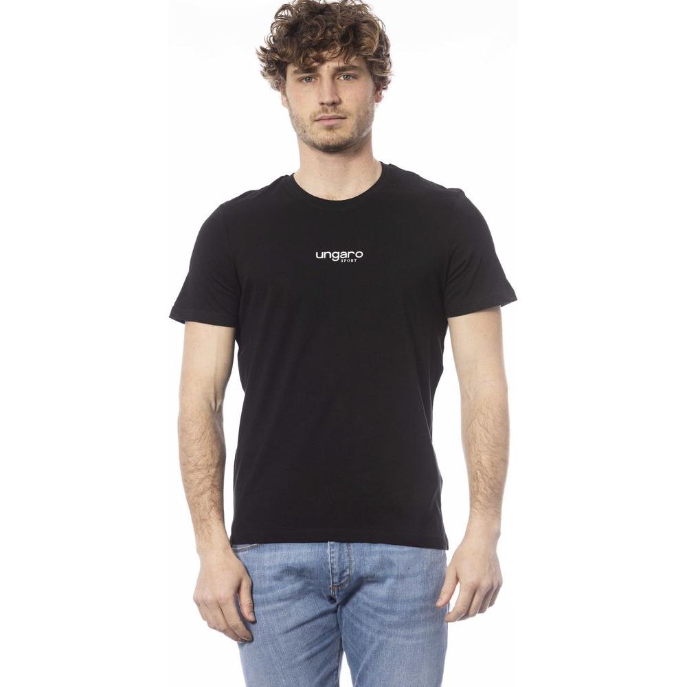 Ungaro Sport Black Cotton Men T-Shirt