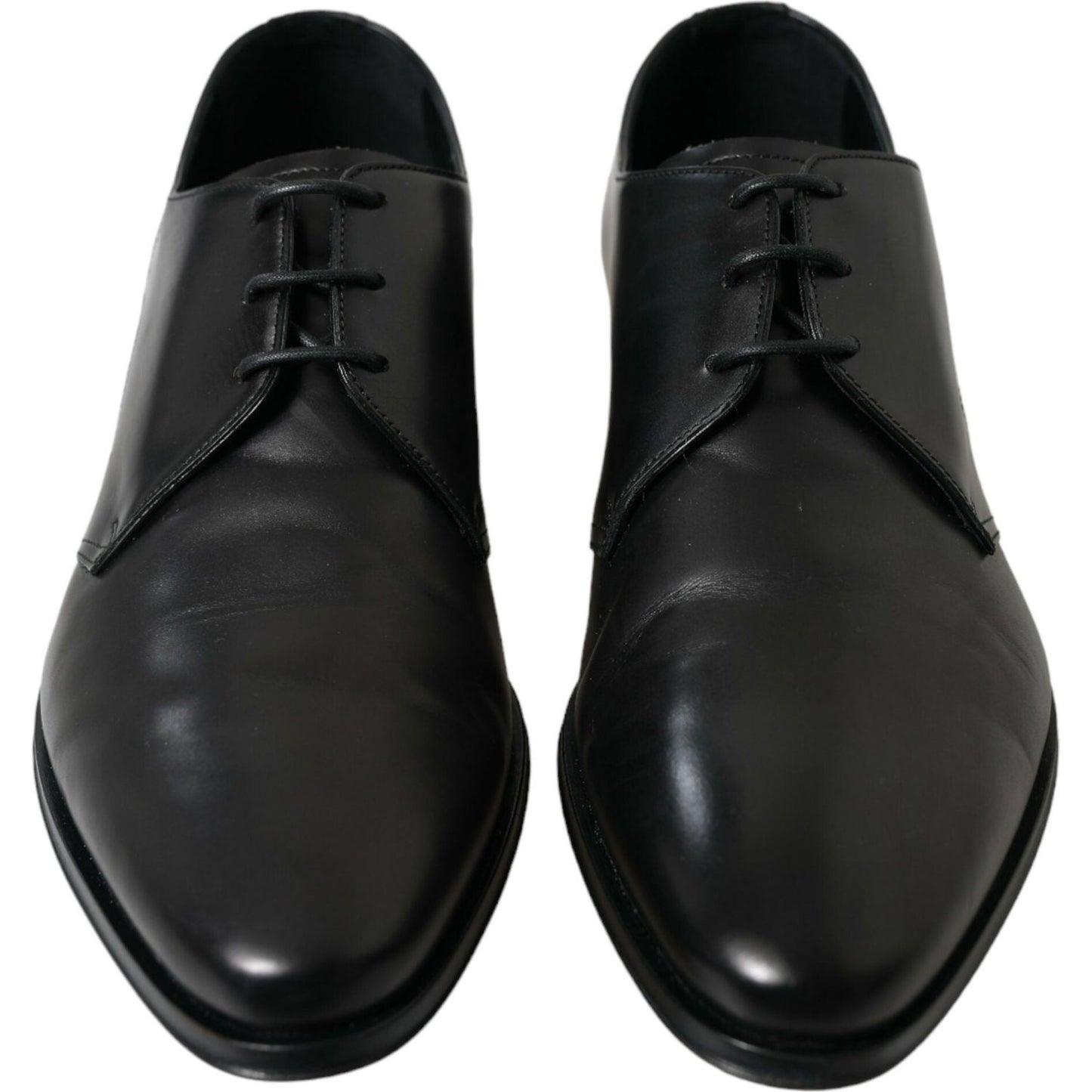 Dolce & Gabbana Black Leather Lace Up Formal Derby Dress Shoes MV5564-43